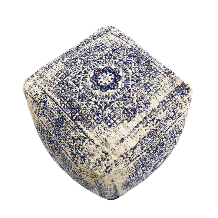 Grandcanyon Navy/Ivory Cotton Pouf Blue Ivory Abstract Transitional Pattern