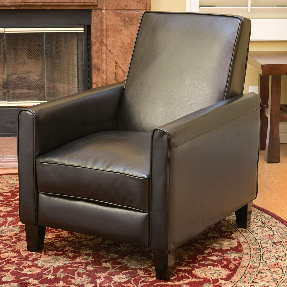 GDStudio Lucas Space-Saving Leather Recliner|Perfect for Home or Office|Ideal - Diamond Home USA