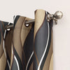 No. 918 Intersect Ogee Print Semi-Sheer Grommet Curtain Panel 48" w x 63" l - Charcoal