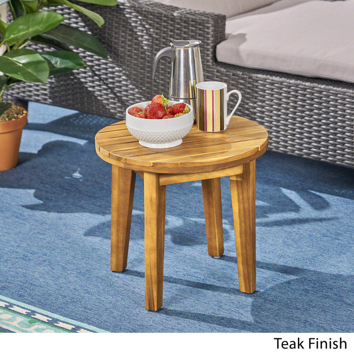 Christopher Knight Home Parker Outdoor 16" Acacia Wood Side Table Teak Finish - Diamond Home USA