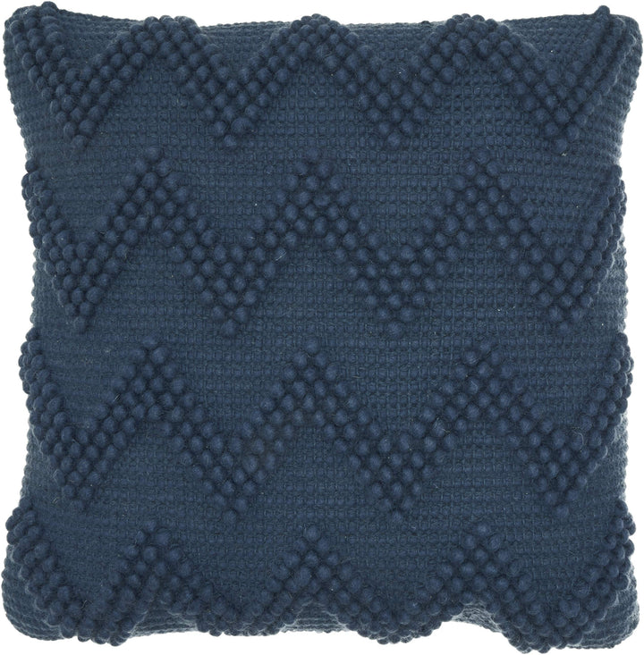 Mina Victory Life Styles Large Chevron Navy 20" x 20" Throw Pillow - Diamond Home USA