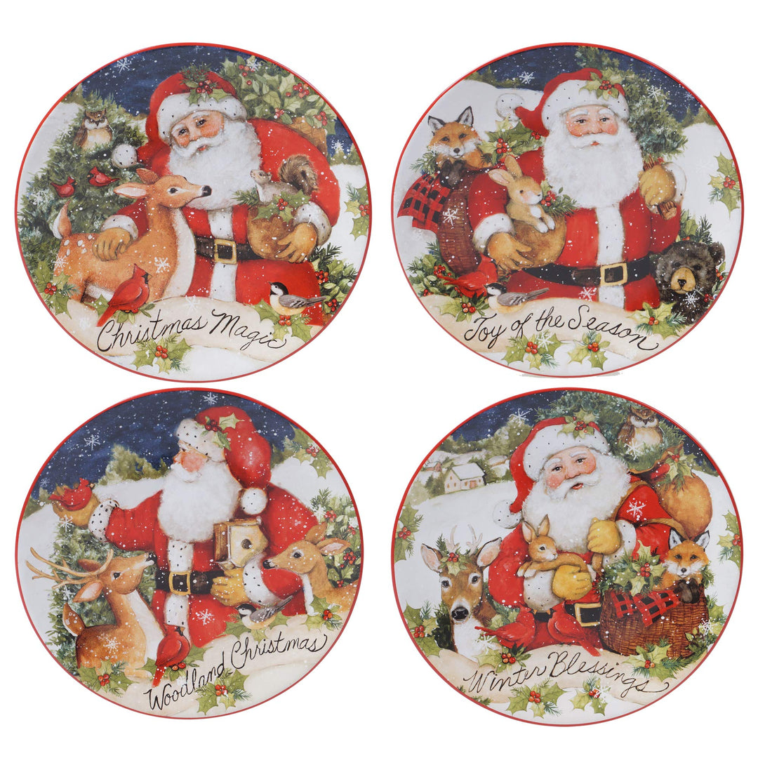Certified International Magic of Christmas Santa 16pc Dinnerware Set Service for - Diamond Home USA