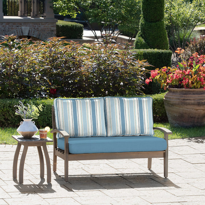 Arden Selections Outdoor Loveseat Cushion Set 46 x 26 French Stripe