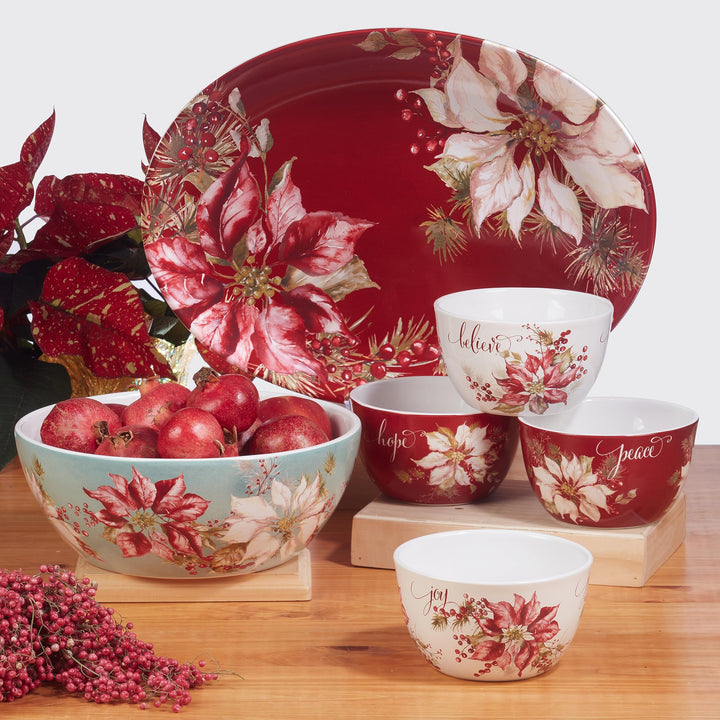 Certified International Winters Joy 16 Piece Dinnerware Set Service for 4 - Diamond Home USA