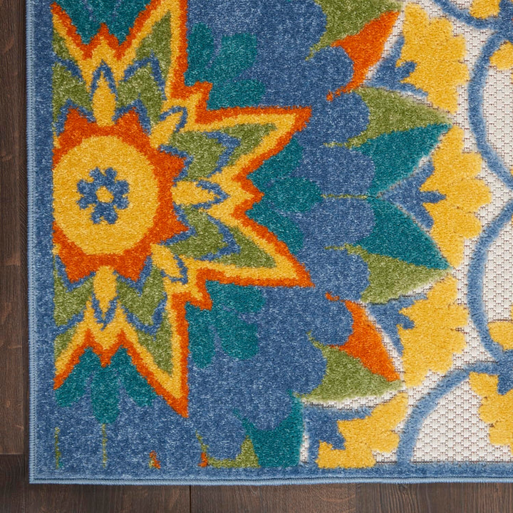 Nourison Aloha Indoor/Outdoor Multicolor 12' x 15' Area Rug Floral Tropical Easy - Diamond Home USA