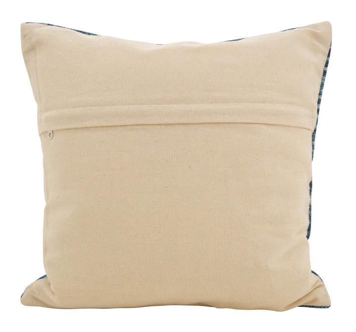 SARO LIFESTYLE Moravia Collection Distressed Bohemian Throw Pillow 18" Indigo - Diamond Home USA