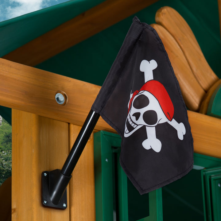 Gorilla Playsets 09-1014-P Pirate Flag Swing Set Accessory with Mounting - Diamond Home USA