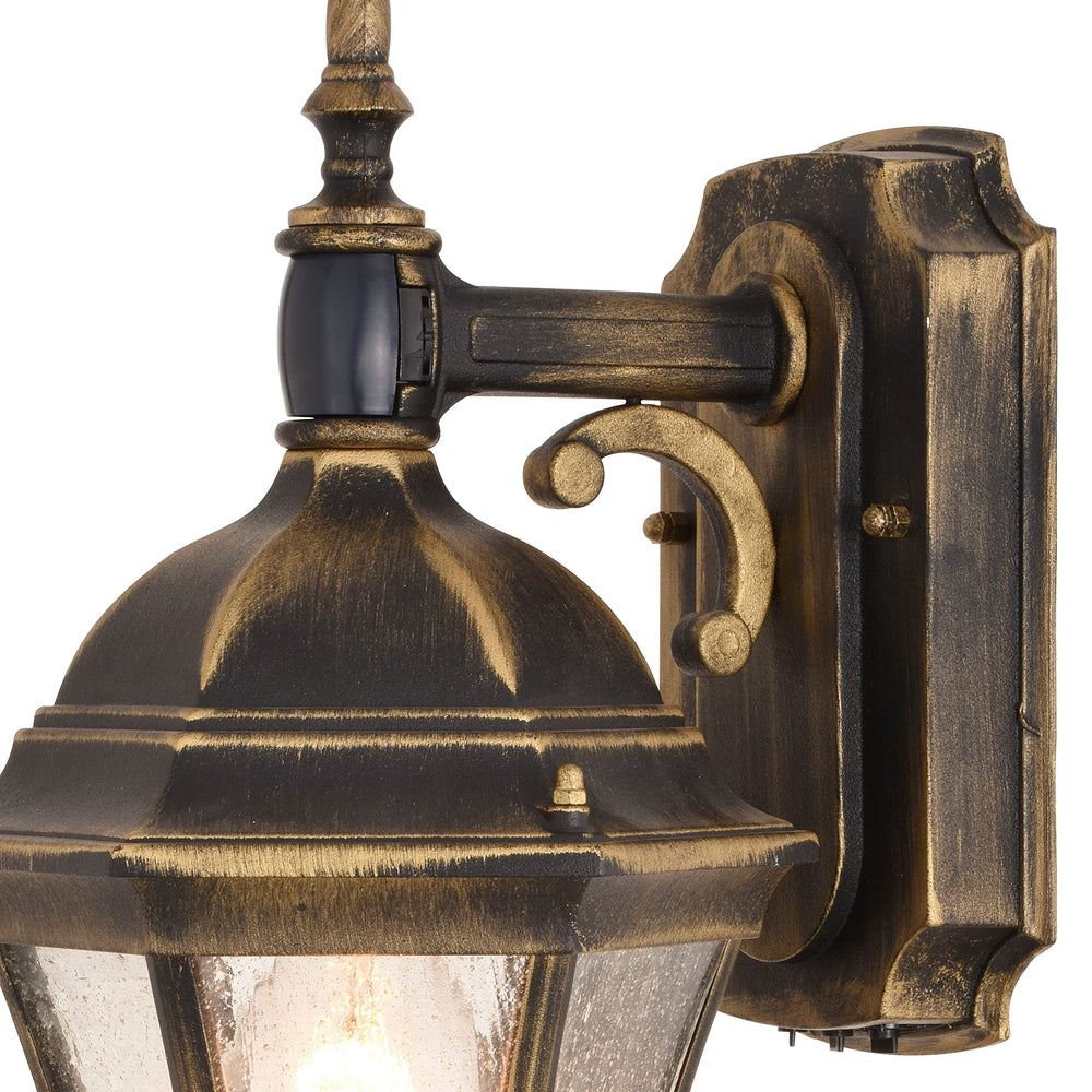 Weathered Bronze Motion Sensor Dusk to Dawn Traditional Outdoor Wall Light - Diamond Home USA