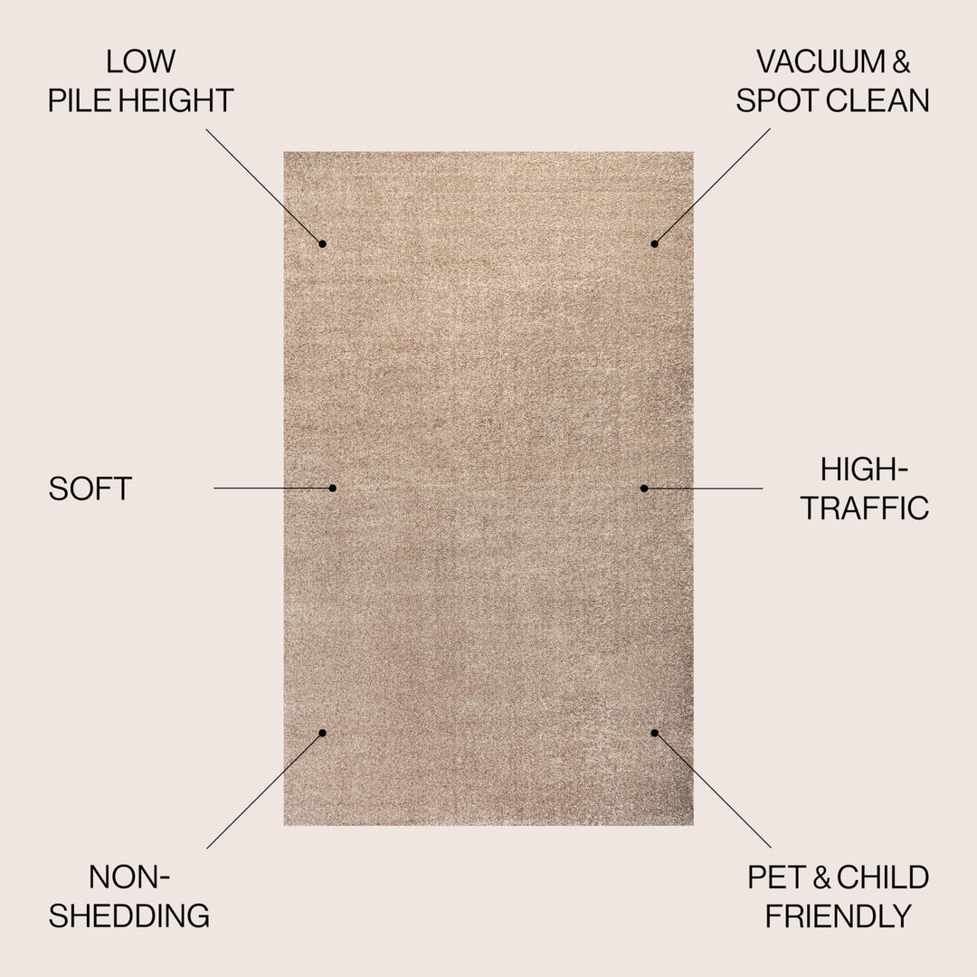 JONATHAN Y Tumbling Solid Low-Pile Area Rug