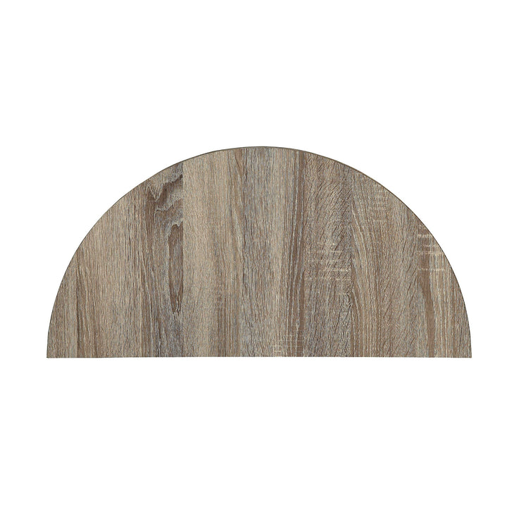 Grey Oak Finish Semi Circle Demilune Table for Small Hallway Entryway Space - Diamond Home USA