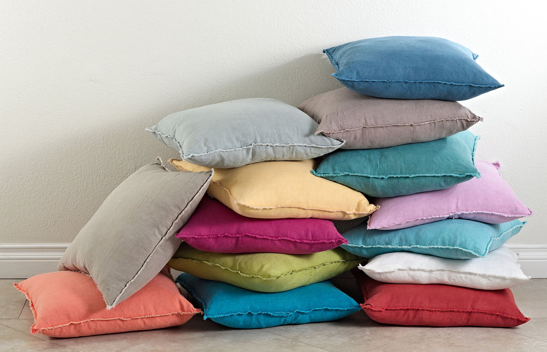 Fringed Design Down-Filled Throw Pillow