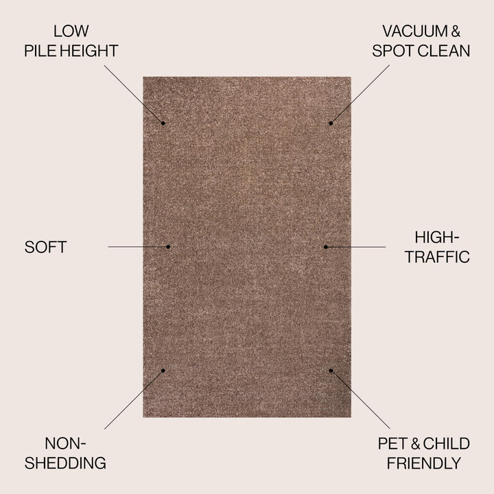 JONATHAN Y Tumbling Solid Low-Pile Area Rug