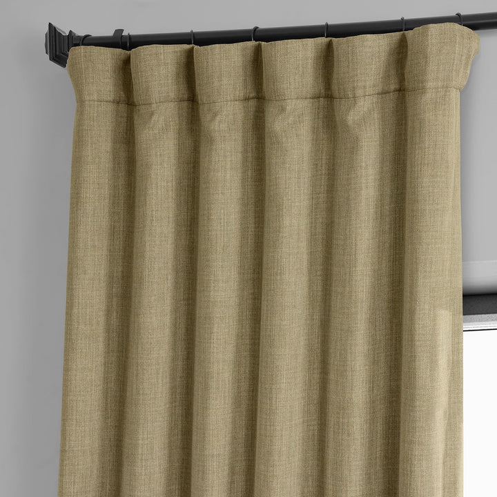 Exclusive Fabrics Faux Linen Room Darkening Curtain (1 Panel)