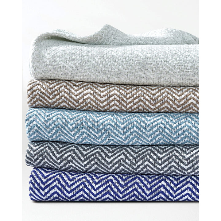 Melange Home Everyday Blanket Collect Yarn Dyed Cotton Blanket Taupe Full - - Diamond Home USA