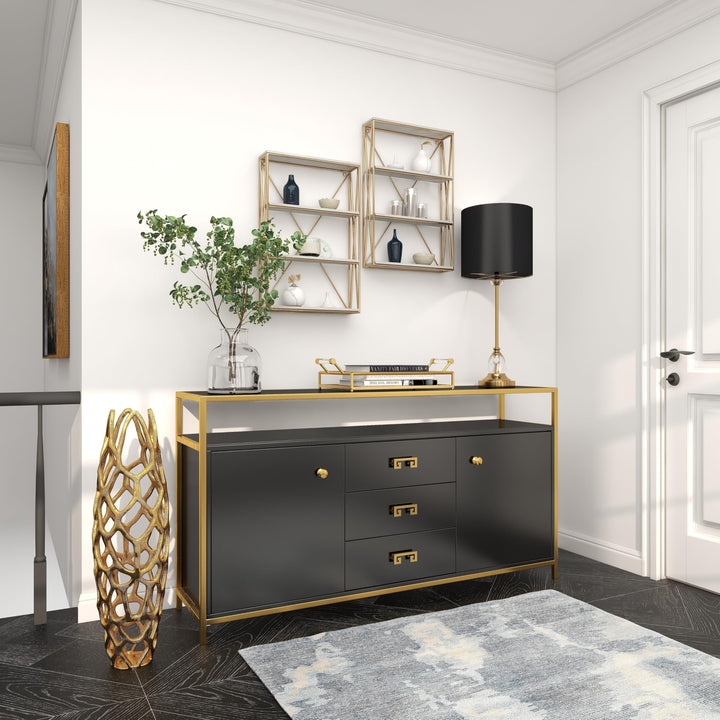 Gold Tall Coral Vase - Diamond Home USA