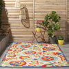 Nourison Aloha Indoor/Outdoor Multicolor 6' x 9' Area Rug Easy Cleaning Non 6' x 9' - Multicolor