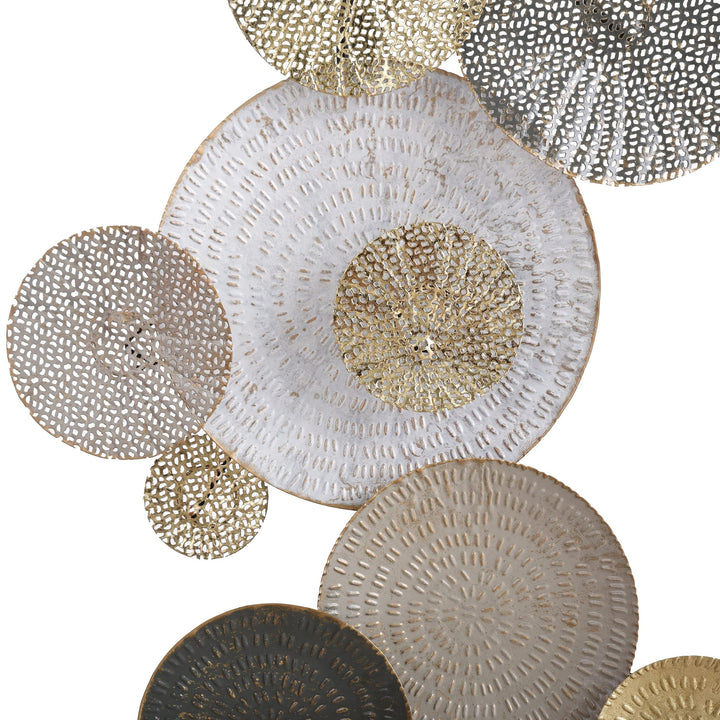 Cut Multi-color Metal Wall Art Multi Color Transitional Includes Hardware - Diamond Home USA