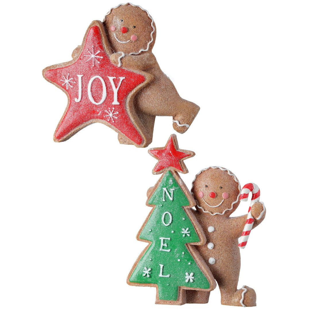 6" Resin Tree Star Gingerbread Kids Set of 2 Multi Color - Diamond Home USA