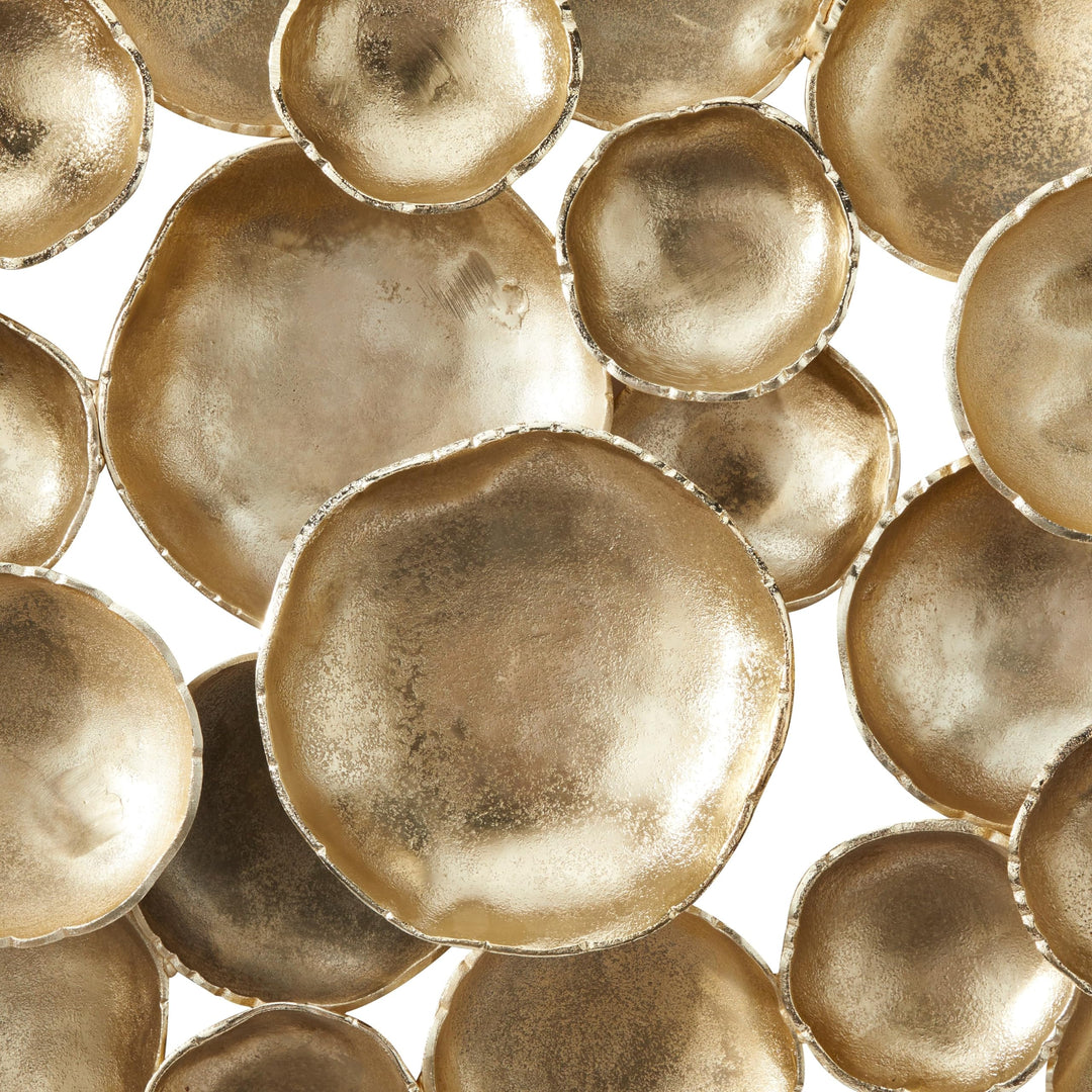 Gold Plate Wall with Uneven Edges Modern Contemporary - Diamond Home USA