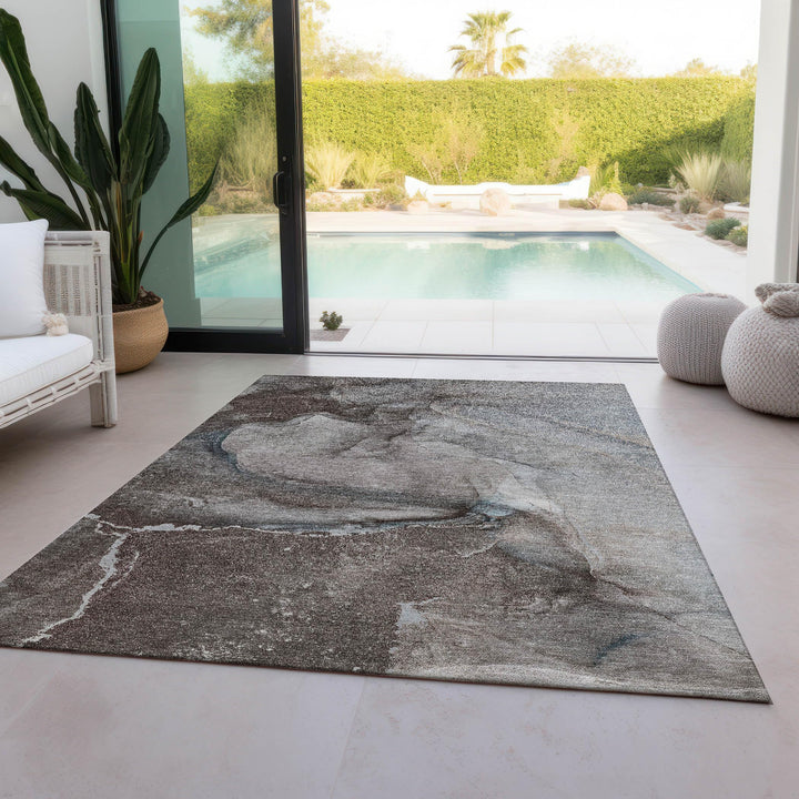 Addison Rugs Chantille ACN524 Brown 10' x 14 Indoor Outdoor Area Rug Stain - Diamond Home USA