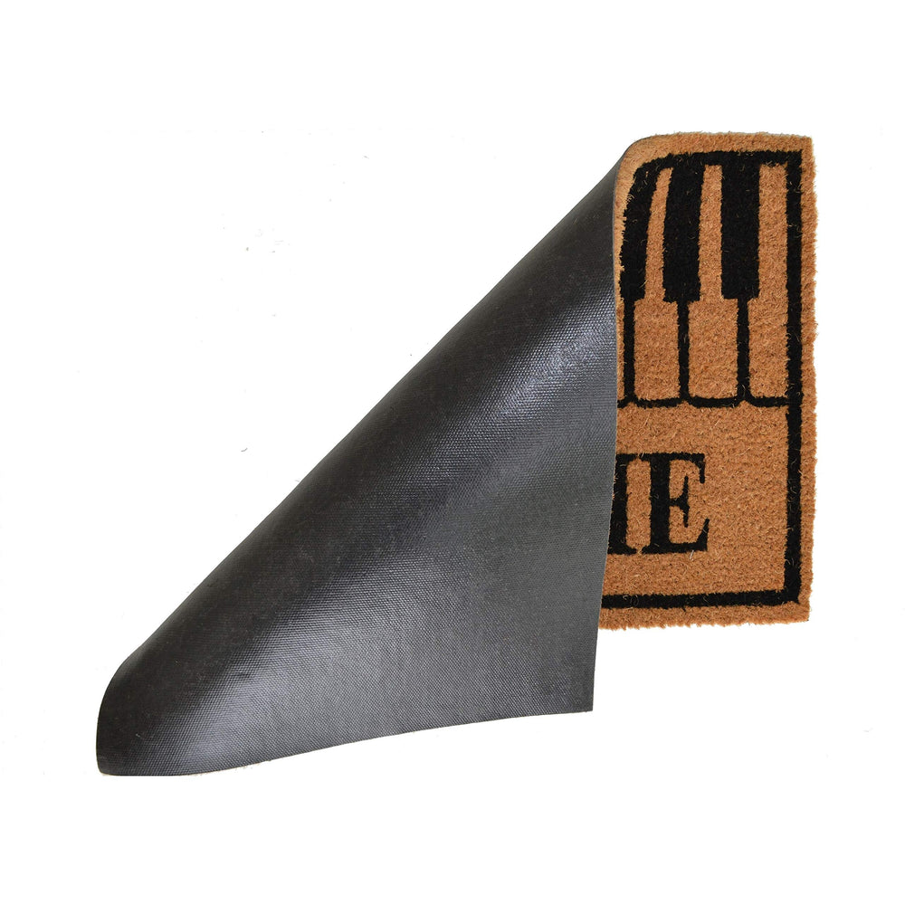 Piano Keys Welcome Outdoor Doormat Multi Color Rectangle Coir All-Weather - Diamond Home USA