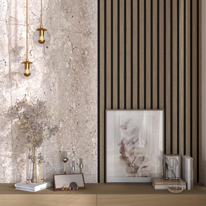 94 in. X 23.6 in 0.8 Acoustic Vinyl Wall Siding Board 1pc Grey Polyester - Diamond Home USA