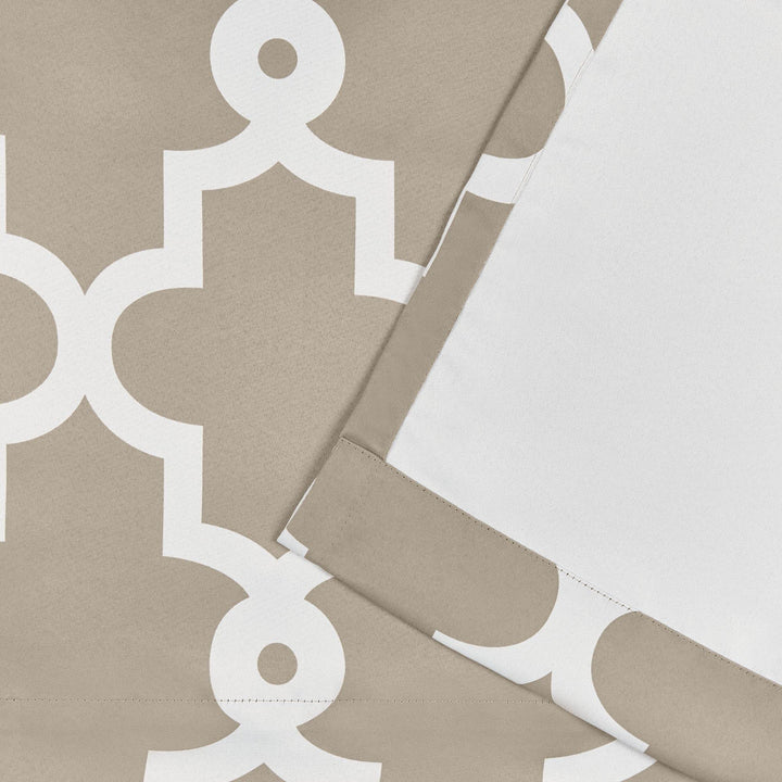 Exclusive Home Curtains Ironwork Sateen Woven Room Darkening Blackout Grommet 108x84 - Taupe - Diamond Home USA