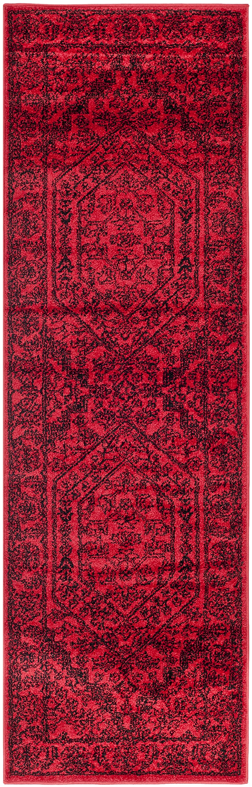 SAFAVIEH Adirondack Collection Runner Rug - 2'6" x 16' Red & Black Oriental - Diamond Home USA