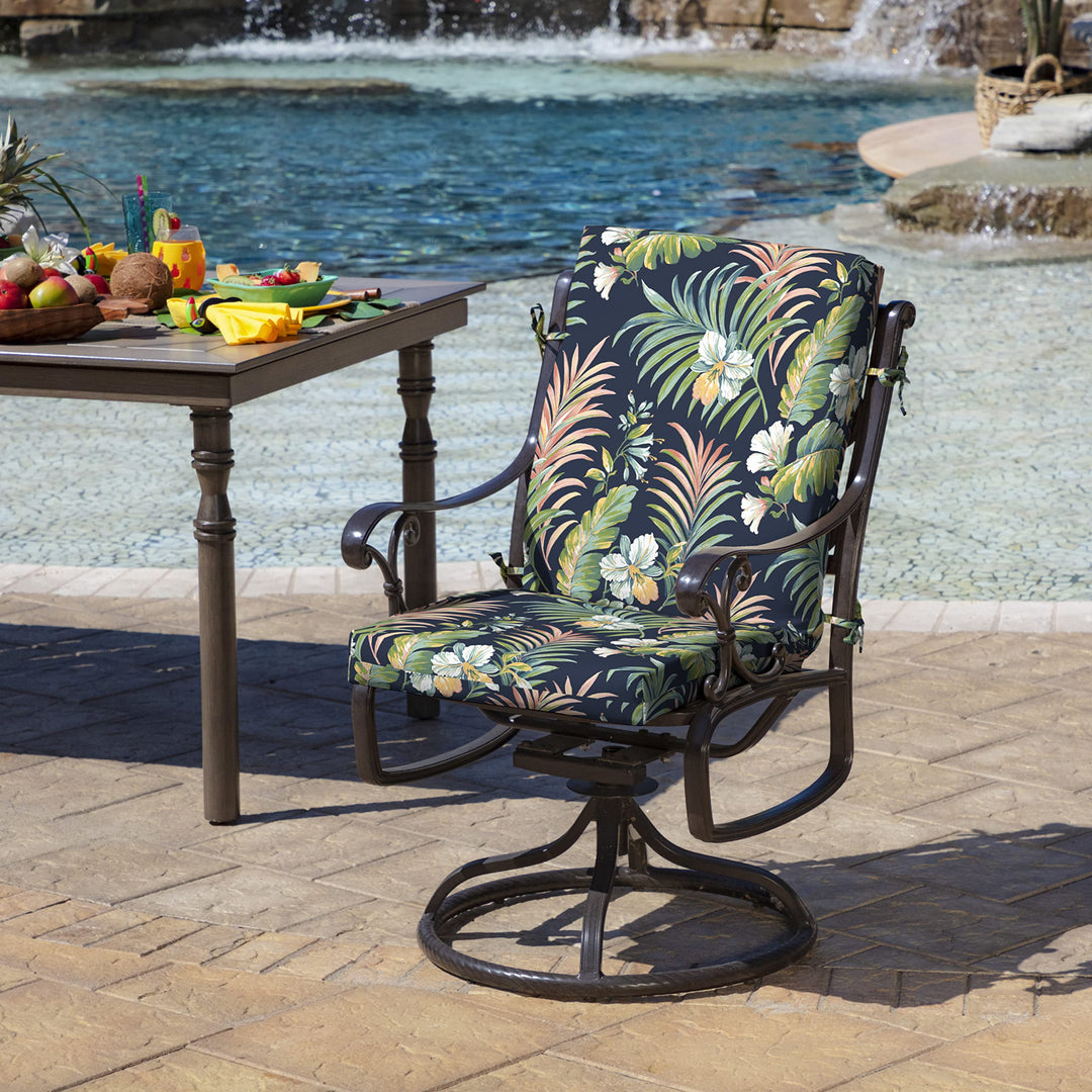 Arden Selections Outdoor Dining Chair Cushion 20 x 20 Rain-Proof Fade - Diamond Home USA