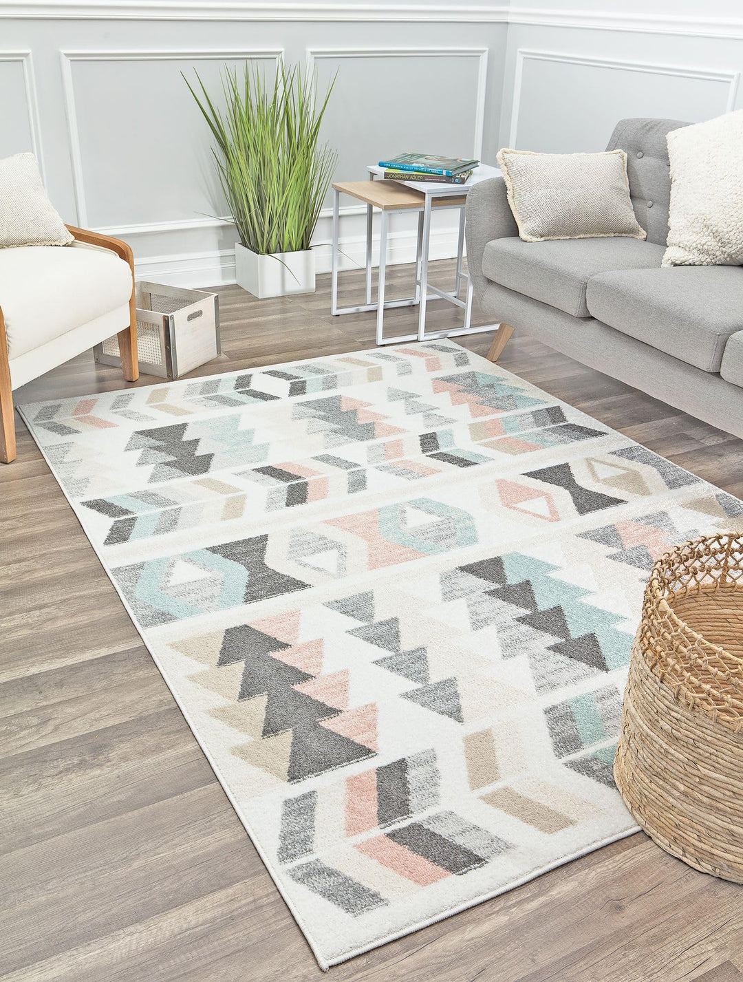Rugs America MO50A Mint Lime Contemporary Geometric Area Rug 2'6" x 4' 2'6" x 4' - Mint Lime