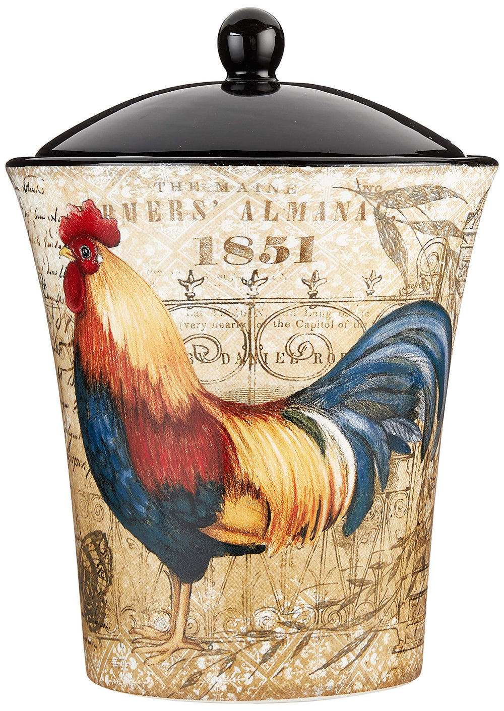 Certified International 23656 Gilded Rooster Canister Set (3 Piece) One Size - Diamond Home USA