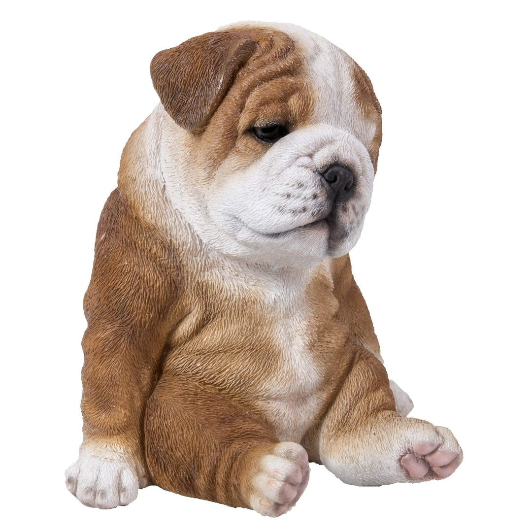 Sitting Sleepy Bulldog Puppy Statue Polyresin - Diamond Home USA