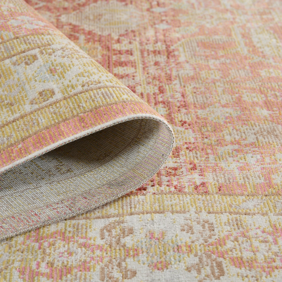 Magi Aurelia Sina Bordered Area Rug Blue 5'1" x 7'6" 5' x 8' Indoor Living 5'1" x 7'6" - Blue