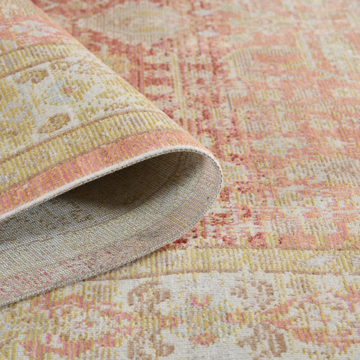 Magi Aurelia Sina Bordered Area Rug Blue 5'1" x 7'6" 5' x 8' Indoor Living 5'1" x 7'6" - Blue