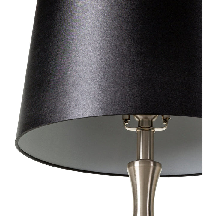 Modern Metal Table Lamp 28" h X 15" w 15" d Metallic Contemporary Nickel - Diamond Home USA