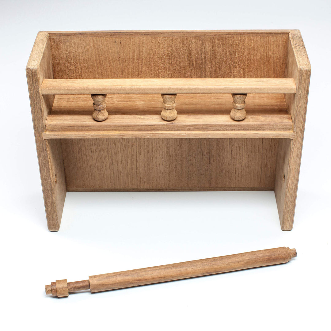 Teak Spice Rack with Paper Towel Holder - 13-1/16" W X 10" H 3-3/4" D Brown Wood - Diamond Home USA