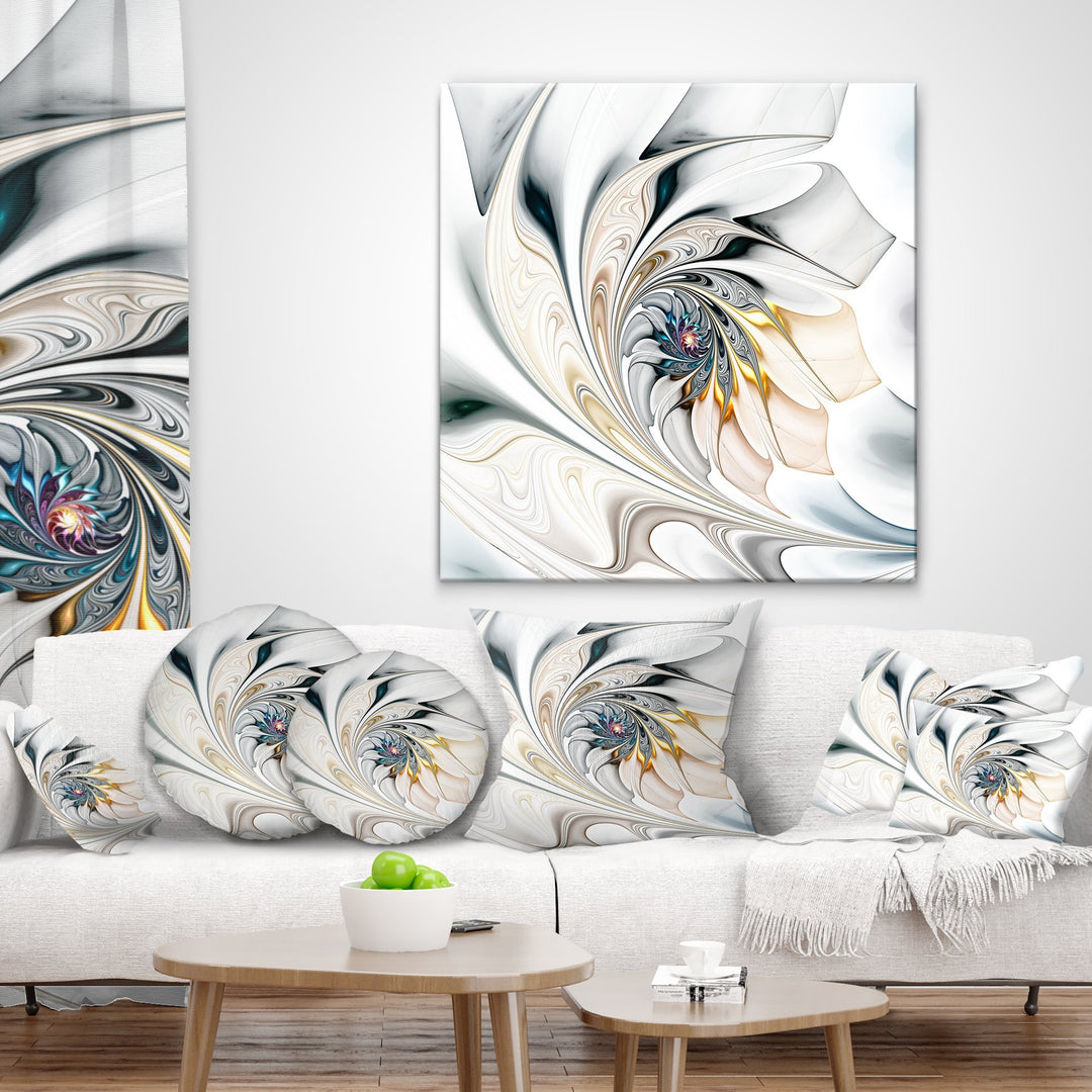Designart Stained Glass Art' Floral Throw Living Room Sofa High Quality
