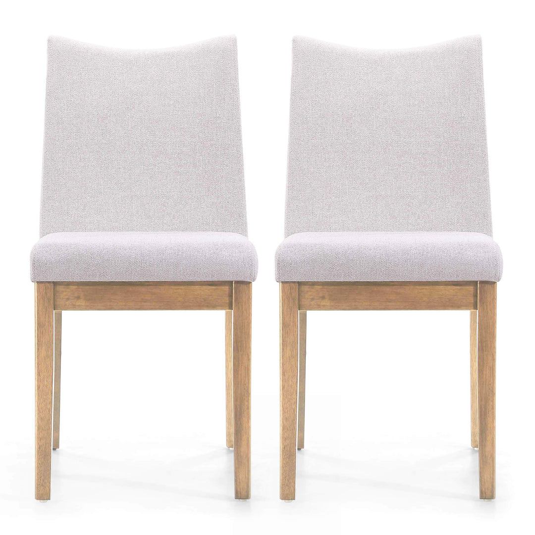 Christopher Knight Home Ignativs Fabric Dining Chair (Set of 2) Light Beige Light Beige + Oak Finish