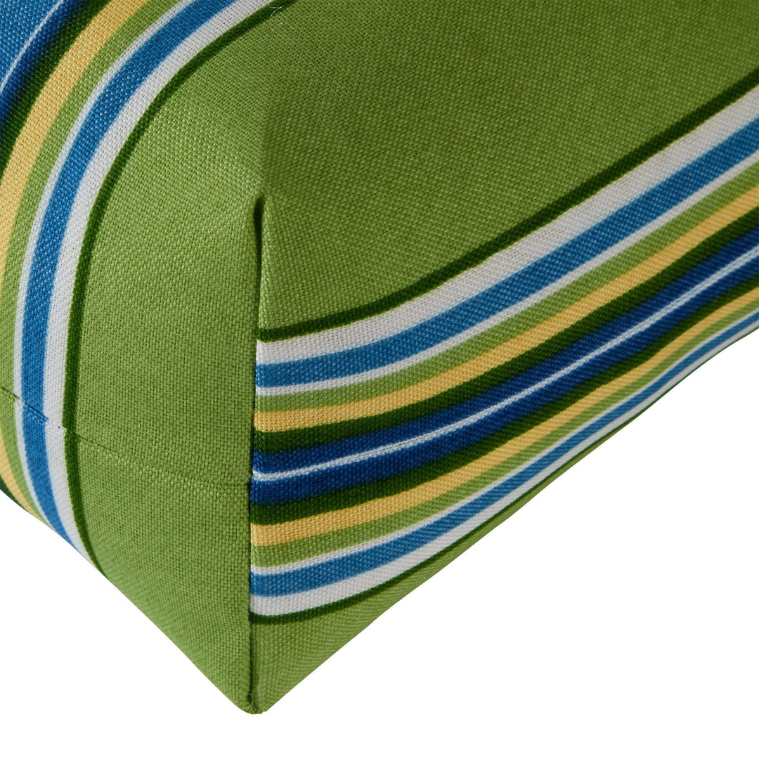 Cayman Stripe 22-inch X 44-inch Outdoor High Back Chair Cushion (Set of 2) - Diamond Home USA