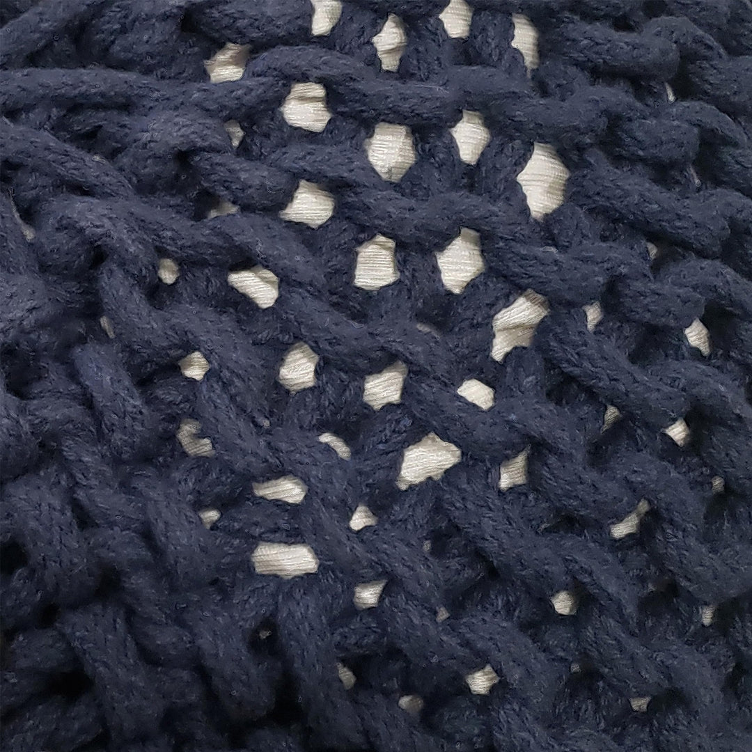 Christopher Knight Home Nahunta Pouf Navy Blue - Diamond Home USA