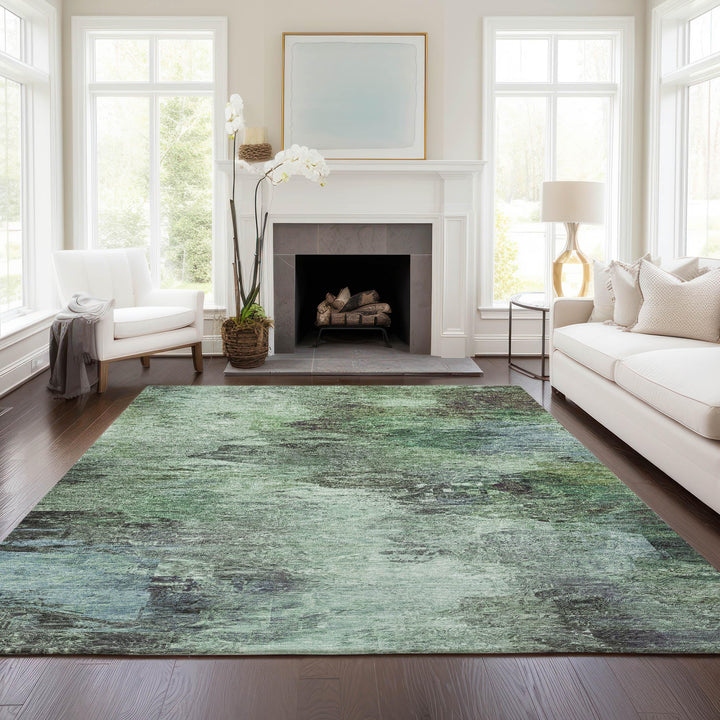 Addison Rugs Chantille ACN592 Green 9' x 12' Indoor Outdoor Area Rug Easy - Diamond Home USA