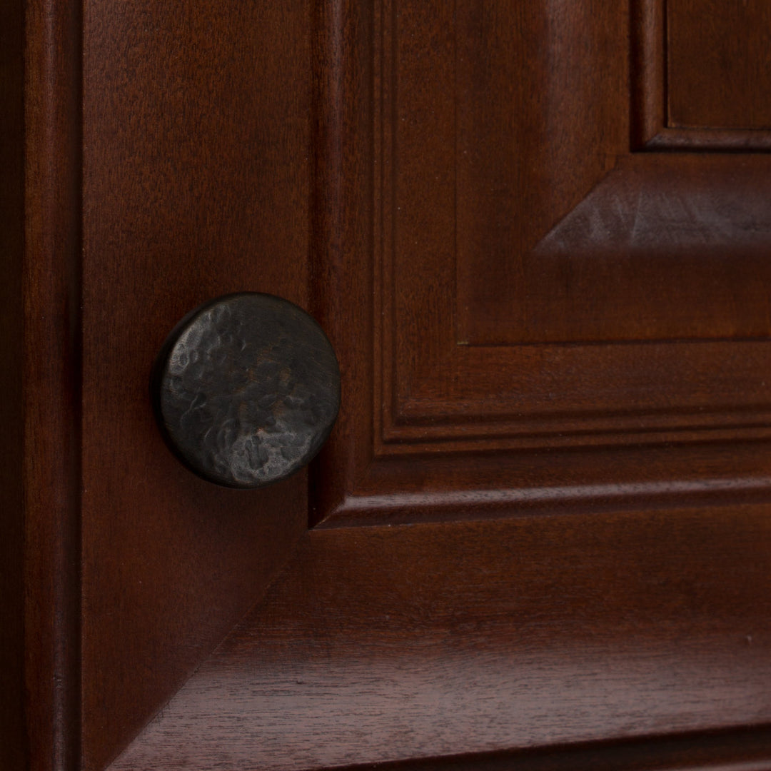 GlideRite Hardware 5080-ORB-25 Round Hammered Cabinet Knobs 25 Pack 1.25 inch - Diamond Home USA