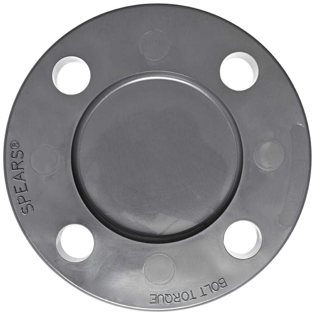 Spears 853 Series PVC Pipe Fitting Blind Flange Class 150 Schedule 80 Gray 2" - Diamond Home USA