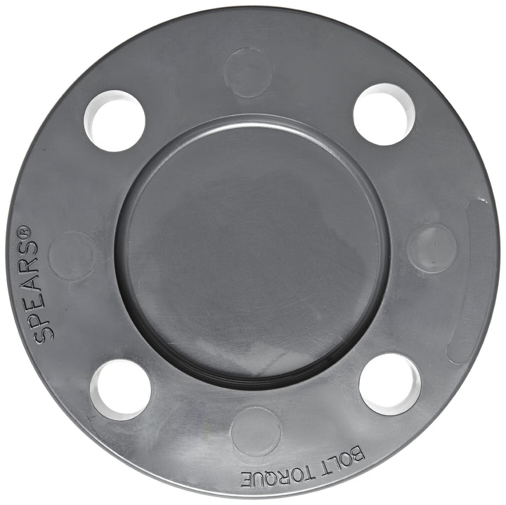 Spears 853 Series PVC Pipe Fitting Blind Flange Class 150 Schedule 80 Gray 2" - Diamond Home USA