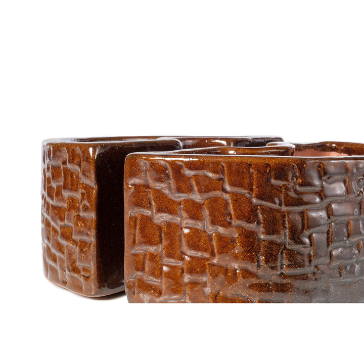 Cobblestone Novelty Pot Planter Color: Terra Brown - Diamond Home USA
