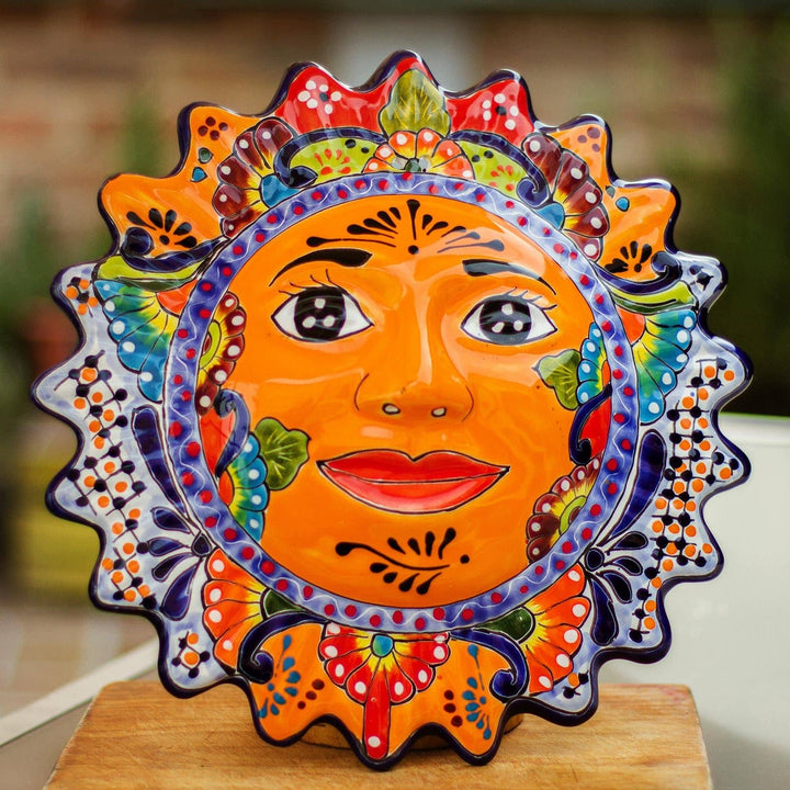 Ceramic Wall Sculpture 'Luz Del Sol' Multi Color Modern Contemporary Antique - Diamond Home USA