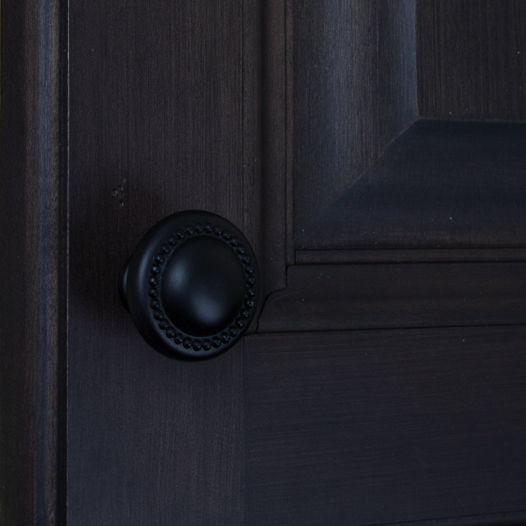 GlideRite Hardware 5222-MB-25 1.25 inch Round Beaded Cabinet Knob 25 Pack - Diamond Home USA