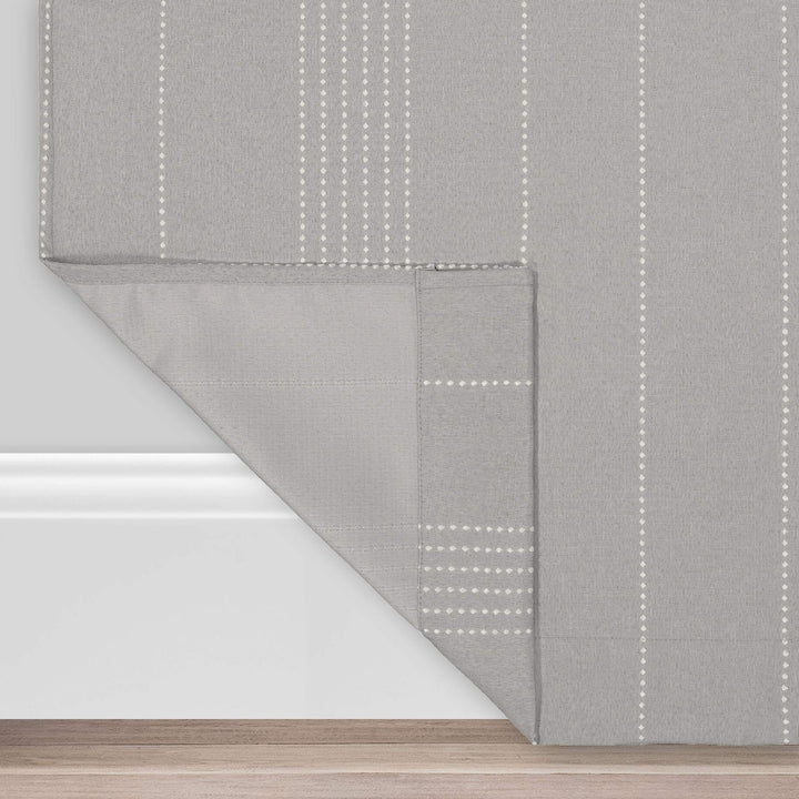 Eclipse Ronneby Grommet Top Curtains for Bedroom Single Panel 40 x 95 Light Grey - Diamond Home USA