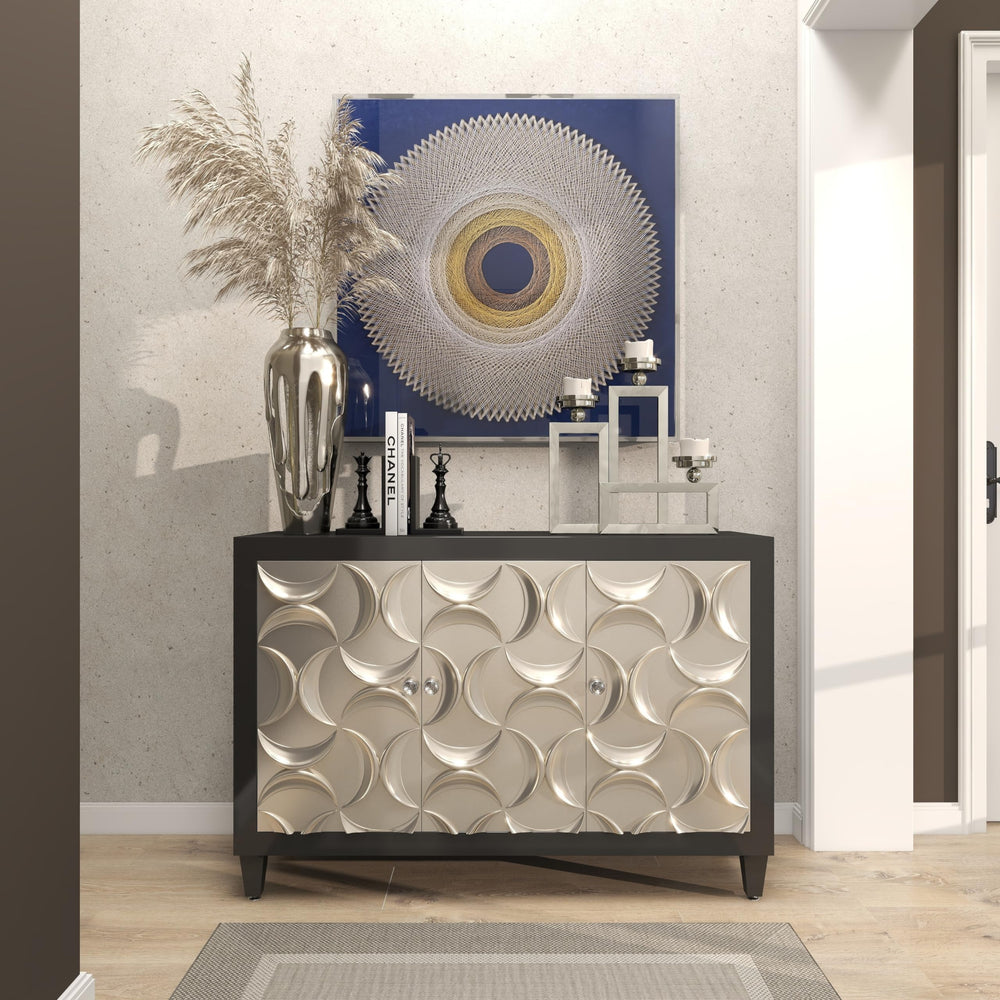 Silver Stainless Steel Open Frame Geometric Candelabra with Various Rectangles - Diamond Home USA