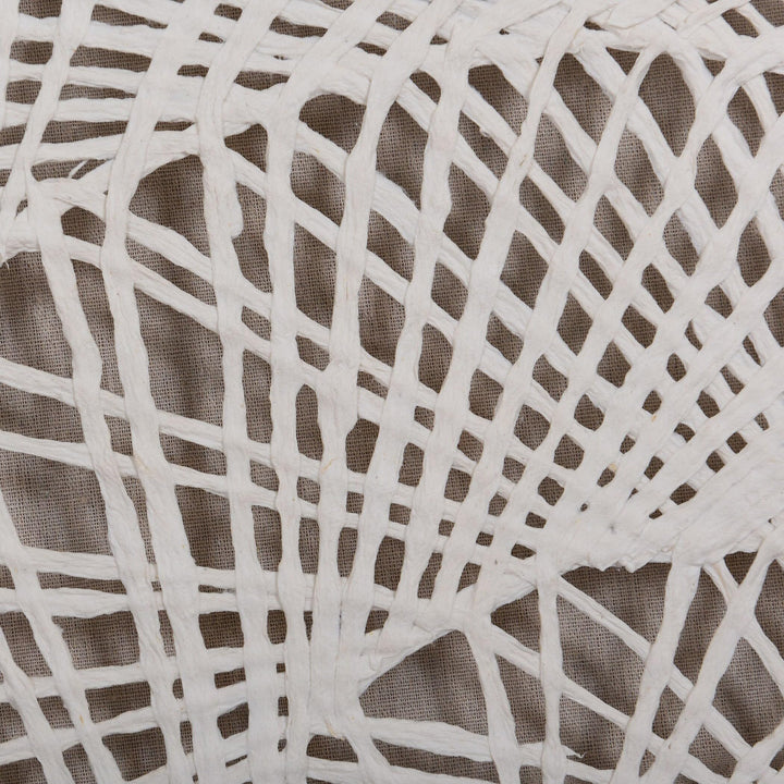 Natural Abstract Illusion Rice Paper Shadow Box Wall Art White Bohemian Eclectic - Diamond Home USA